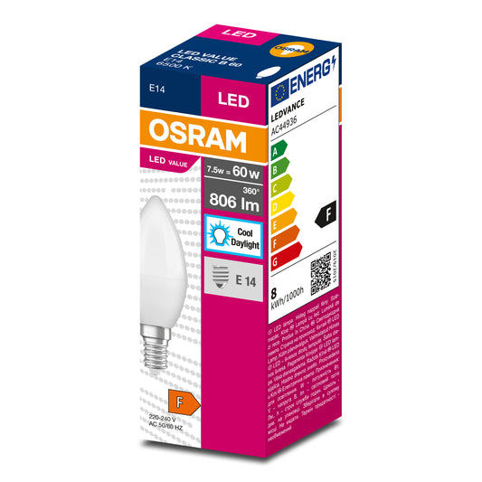 Osram Led sijalica 60W 6500k E14 mutna