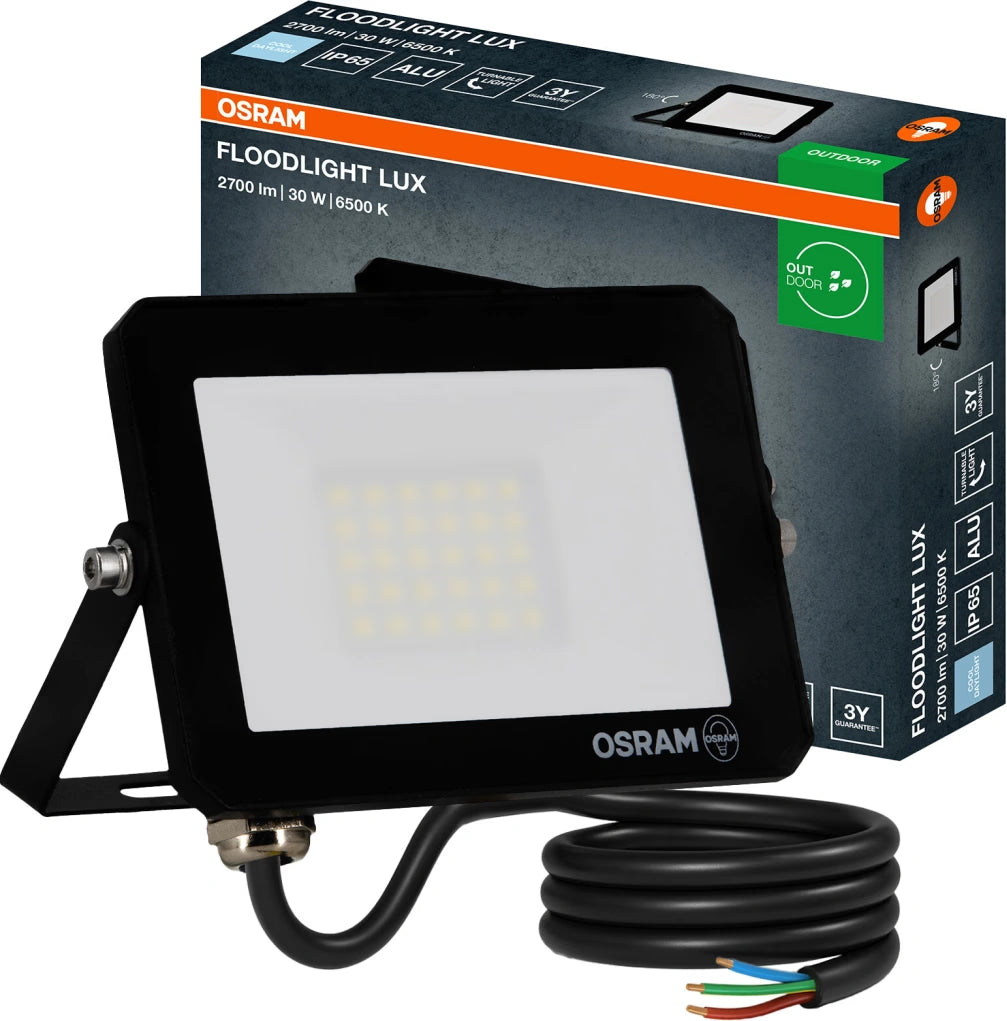 OSRAM LED REFLEKTOR 30W 6500K CRNI IP65