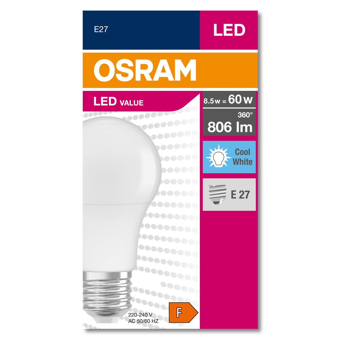 Osram Led sijalica 60W 4000k E27 mutna